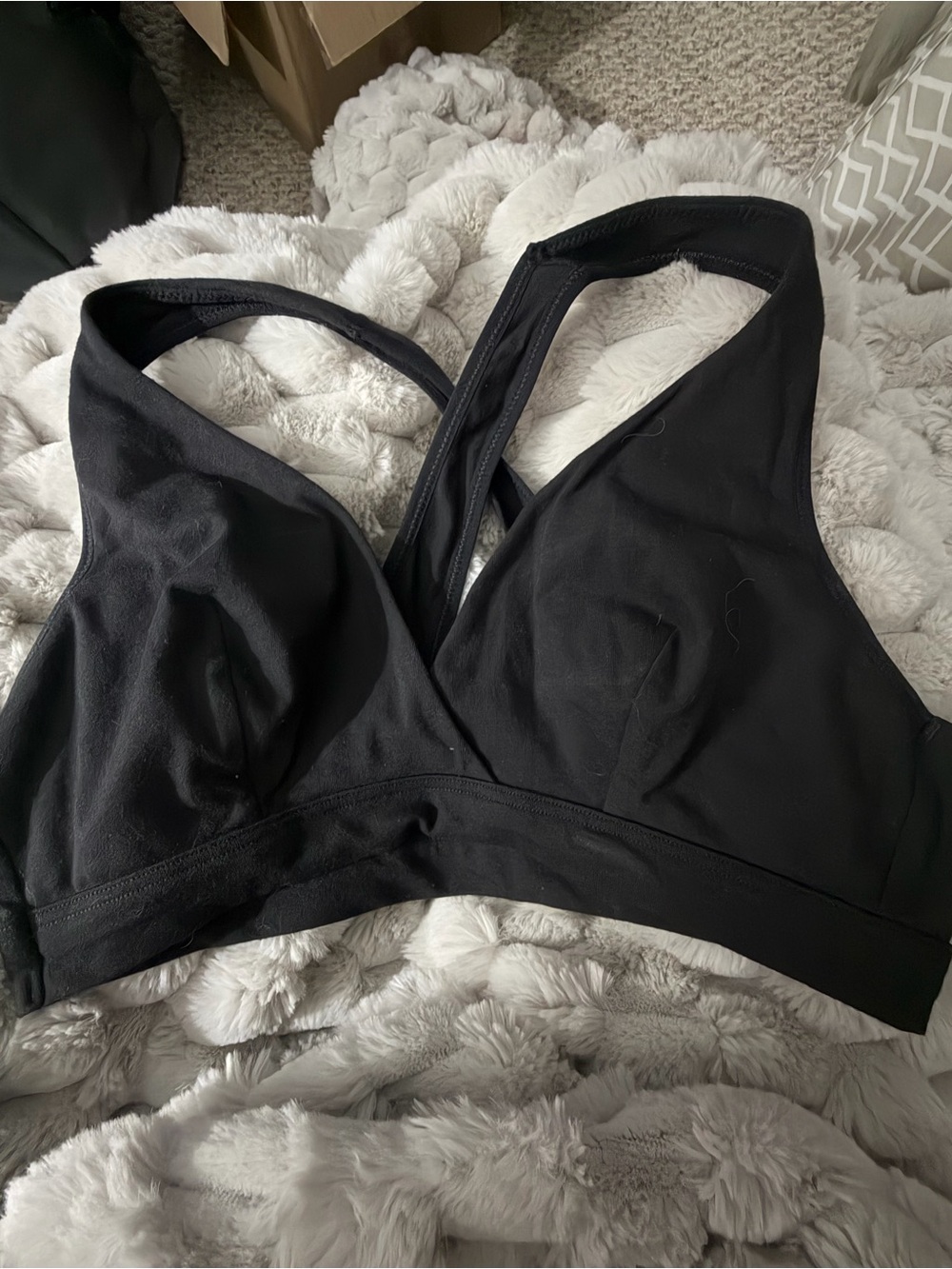 Playtex Black Wireless Cross-Back Sports Bra